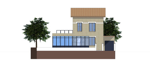 réaménagement et extension maison ancienne réaménagement et extension maison ancienne - 3D