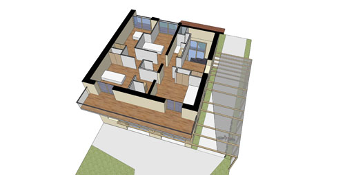rénovation de maison ancienne rénovation de maison ancienne - plan 3D