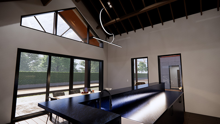 Illustration 3D maison contemporaine Pascal Corsi Architecte Réalisation 3D d'une maison contemporaine en élaboration